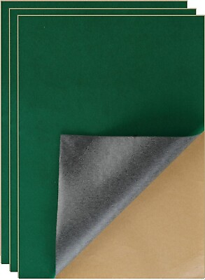 #ad 3PCS Self Adhesive Felt Sheet with Adhesive BackingPeel and Stick A4 SizeGreen $9.99