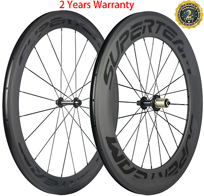 #ad Front 60mm Rear 88mm Clincher Wheels Road Bike Carbon Wheelset 700C Cycling Race $380.50