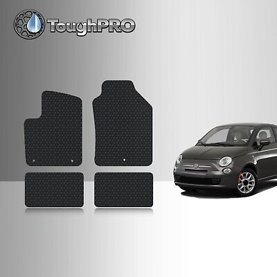 #ad ToughPRO Floor Mats Black For Fiat 500 All Weather Custom Fit 2012 2019 $69.95