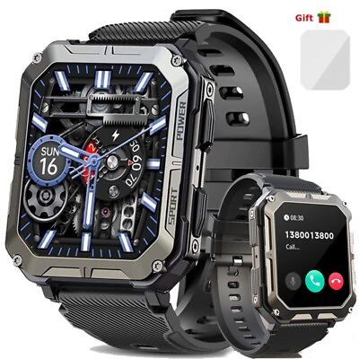 #ad 2024 New Blood Pressure Smart Watch Men Military Fitness Tracker Wristwatch $32.99