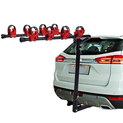 #ad 4 Bicycle Rack Hitch Mount Bike Carrier Rack Double Foldable Rack for Cars T... $76.13