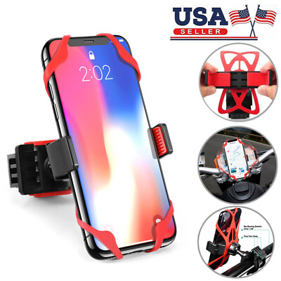 #ad Bicycle Motorcycle MTB Bike Handlebar Silicone Mount Holder For Cell Phone GPS $4.90