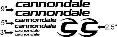 Custom Cannondale Bike Frame Decal Set. Pick Your Color. USA Seller $10.80