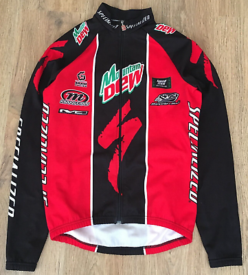 Specialized Mountain Dew Bicycle Line RARE long sleeve cycling jersey size L $79.99
