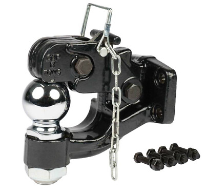 #ad Pintle Hitch w 2 5 16quot; Trailer Ball Combination Hitch w Mounting Kit Combo $54.99