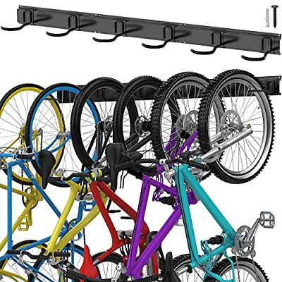 #ad Bike Storage Rack 6 Bike Rack Wall Mount Home and Garage Organizer Vertical... $88.04