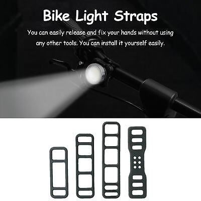 #ad 4* Bicycle Flashlight Holder Tie Bike MTB Light Holder Stand Silicone Strap $8.45