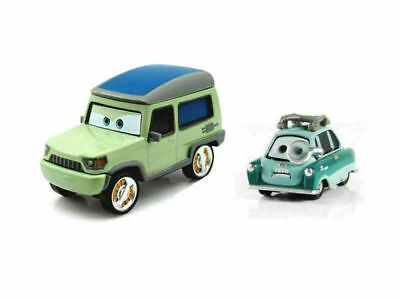 2 Car Disney Pixar Car2 Miles Axelrod amp;DR Professor Z 1:55 Diecast Toy Car $12.19