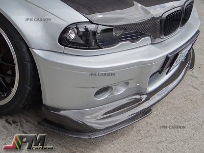 #ad 2001 2006 BMW E46 M3 Only 2Dr A Style Carbon Fiber CF Front Bumper Lip 3 Pcs $428.98