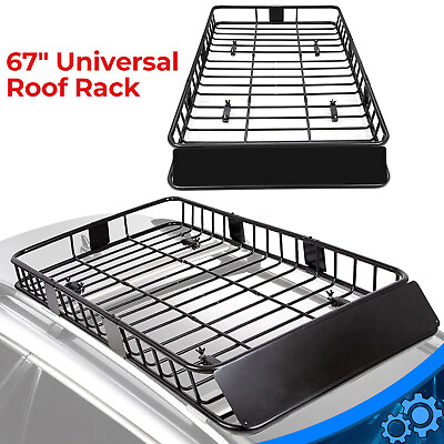 #ad #ad 67quot; Roof Rack Cargo Top Luggage Holder Carrier Basket with Extension Travel NEW $86.00