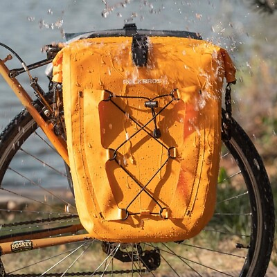 #ad ROCKBROS Pannier Bag Bike Rear Rack Seat Bag Storage Pouch Trunk 25L Waterproof $72.99