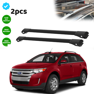 #ad #ad To Fits Ford Edge 2007 2014 Roof Rack Cross Bars Black Set Carrier Bar Luggage $118.00