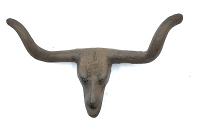 #ad Large Longhorn Steer Skull Drawer Door Pull Hook Texas Western Decor 6quot; $13.25