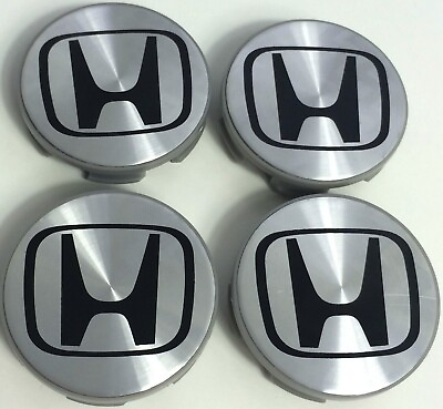 #ad Honda Silver Wheel Rim Center Caps Logo 69MM 2.75 Set of 4 $17.80