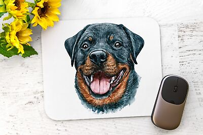 #ad Personalized Black Rottweiler Puppy Car Accessories Mouse Pad Rottie $14.95