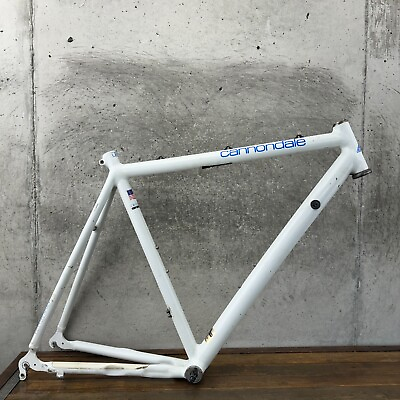 #ad #ad Vintage Cannondale Frame 54 56 700c 1988 Criterium Alloy 130 Made USA White 80s $123.49