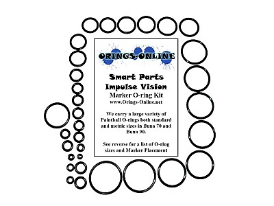 #ad Smart Parts Impulse Vision Paintball Marker O ring Oring Kit x 2 rebuilds kits $12.85