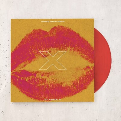 #ad Jonas Brothers KAROL G X Limited Edition Translucent Red Vinyl LP Album Single $8.97