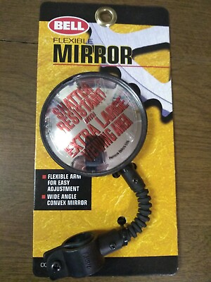 #ad #ad BELL Flexible Bike Mirror Shatter Resistant Extra Large Viewing Area NEW $9.00