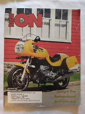 1997 November BMW Owners News Magazine: BMW Bike News Touring In Time MH52 $17.59