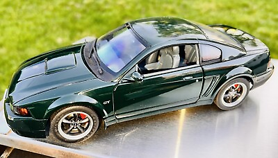 #ad AutoArt 1:18 Bullitt 2004 Ford Mustang GT Diecast Car Green Model Car $199.99