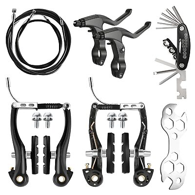 #ad #ad Complete Bike Brakes Set Universal Front and Rear Brakes with Cables and Le... $25.56