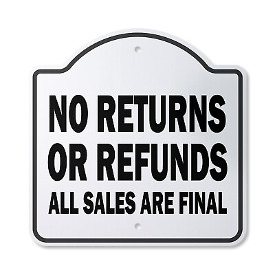 #ad No Returns Or Refunds Plastic Sign Shopping Store Policy Parking $14.99