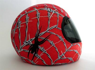 #ad SkullSkins street bike style changeable helmet wear wired spider web red $20.00