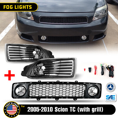 #ad for 2005 2010 Scion TC Pair Fog LightsFront Driving Lamp w Bumper Grill amp;Wiring $112.68