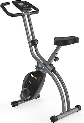 #ad Folding Exercise Bike Magnetic Foldable Stationary Bike Indoor Cycling Grey $125.99