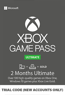 #ad #ad Xbox Ultimate Game Pass 2 Month Trial Code See Description INSTANT DELIVERY $10.99