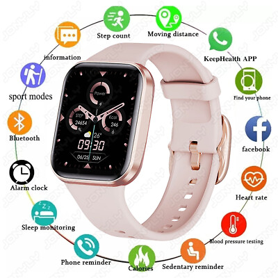 #ad Smart Watch Men Women Waterproof Heart Rate Bluetooth for iOS Android Samsung $24.99