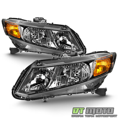 For 2012 2015 Honda Civic 4Dr Sedan Headlights Headlamps Replacement LeftRight $141.99