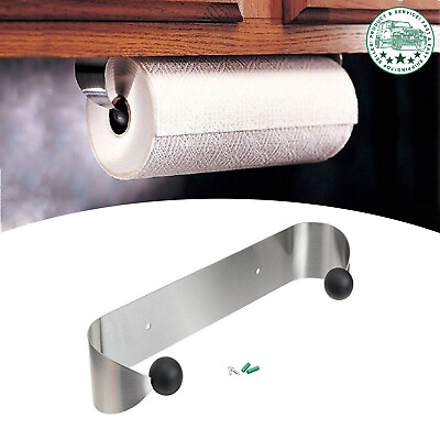 Paper Towel Holder Under Cabinet Wall Mount Stainless Steel Rack Kitchen $8.90
