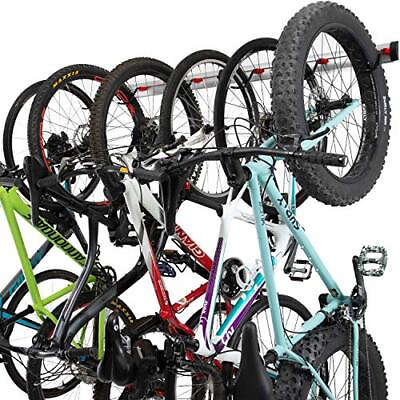 #ad Bike Wall Rack 6 Bikes Indoor Hanging Rack Garage Home Vertical Cycling Hanger $72.98