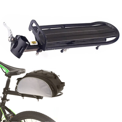 #ad #ad Quick Release Bike Rear Rack Bicycle Cargo Rack Luggage Carrier Seatpost Mounted $16.28