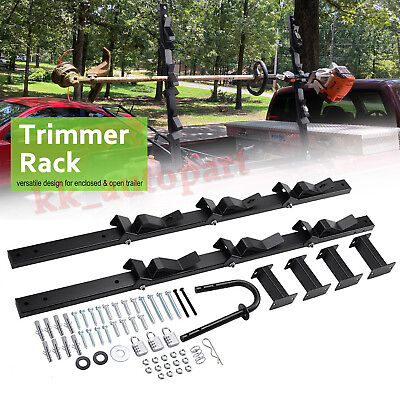 #ad 1Pair 3 Place Weedeater Trimmer Trailer Rack Enclosed or Open Trailers Lockable $87.99