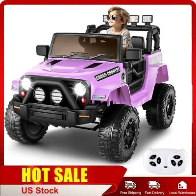 #ad Ride On Car Jeep 24V 12V Kids Electric with Remote Control 3 Speeds LED Lights $163.99