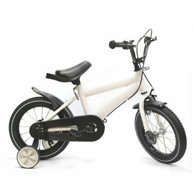 #ad 14quot; White Bike Boys amp; Girls Bicycle with Training Wheels for 3 4 5 6 Years Old $84.77