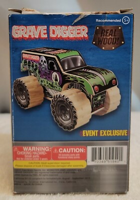 Monster Jam Event Exclusive Grave Digger Build Truck Project Set Real Wood $64.90