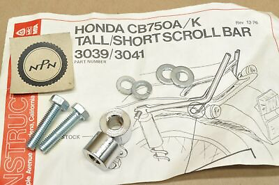 #ad Honda Mount Kit CB750 A CB750K Triple A Scroll Bar Hardware Spacer Kit NOS Vtg $12.99