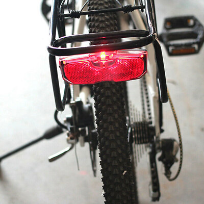 #ad Cycling Bicycle Rear Reflector LED Tail Light Fit For Luggage Rack Acces Bike $9.89