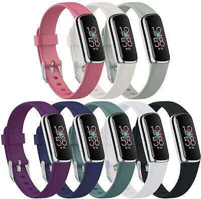 #ad #ad Sport Silicone Straps For Fitbit Luxe Soft Wristband Replacement Watch Band $4.39