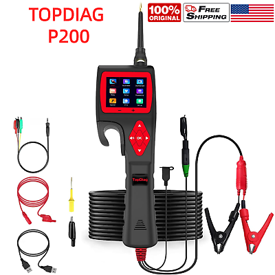 #ad TOPDIAG P200 Smart Hook Power Probe Car Circuit Analyzer 9V 30V Injector Tester $115.00