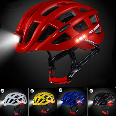 #ad #ad ROCKBROS Cycling Road Bike MTB Helmet Ultralight With Light USB Recharge 49 59cm $61.99