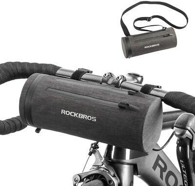 #ad ROCKBROS Bike Handlebar Front Frame Storage Bag Waterproof Large Cycling Bags 2L $17.85