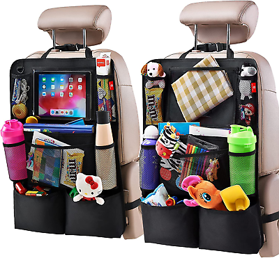#ad Backseat Car Organizer Kick Mats Back Seat Protector with Touch Screen Tablet H $34.99