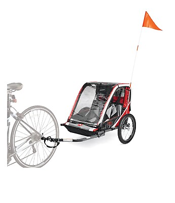#ad Allen Sports Deluxe Steel 2 Child Bicycle Trailer T2 Red NEW Ship From USA $100.00