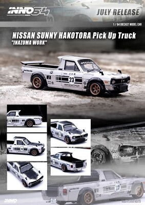 #ad #ad Inno64 Nissan Sunny Hakotora Pick Up Truck Inazuma Work 1 64 $18.49
