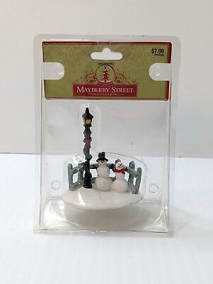 #ad Mayberry Street Accessories Hobby Lobby Christmas Snowman Figurine Street Light $13.46